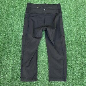 Lululemon Legging Womens Size 4 Black Mind Over Miles Crop 17" Inseam W6ACWS